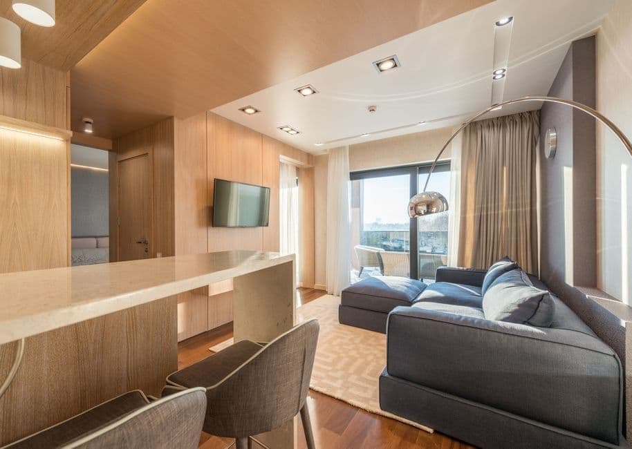 Modern penthouse interior — urban minimal vision.